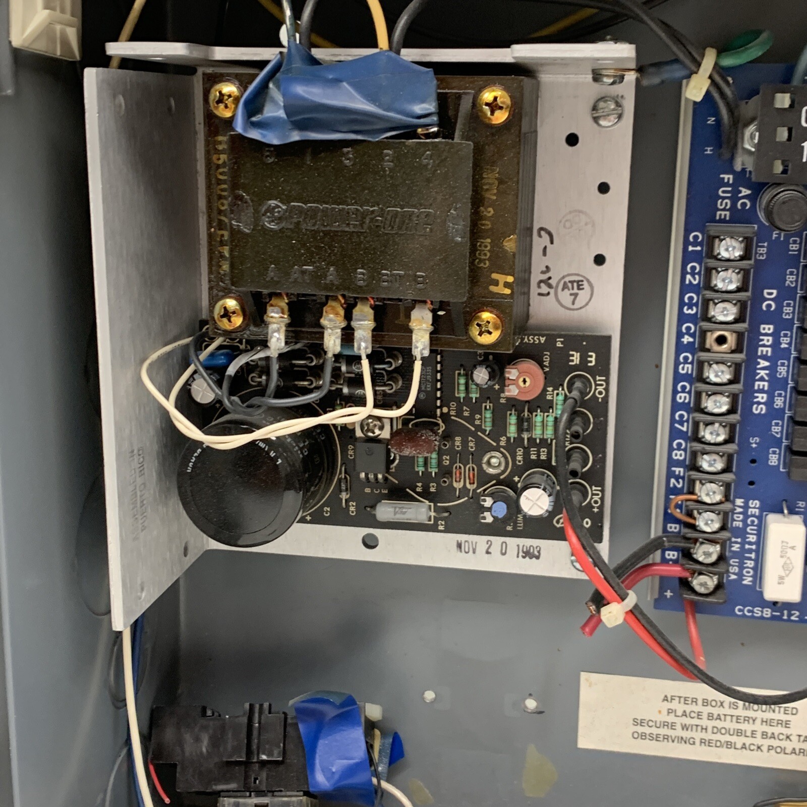 Securitron BPS-12-3 Boxed Power Supply 120VAC 12VDC 3A