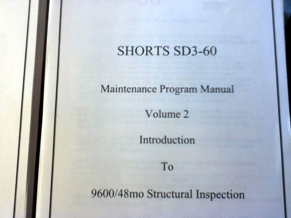 Shorts SD3-60 Maintenance Program Manuals, 2 Vol Set