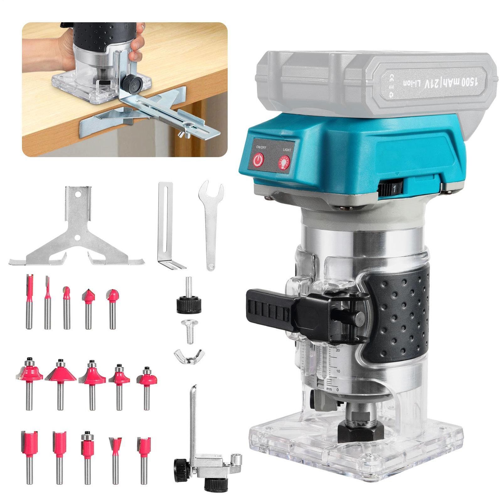 Woodworking Electric Handheld Router 800W for DIY Trimming & Engraving