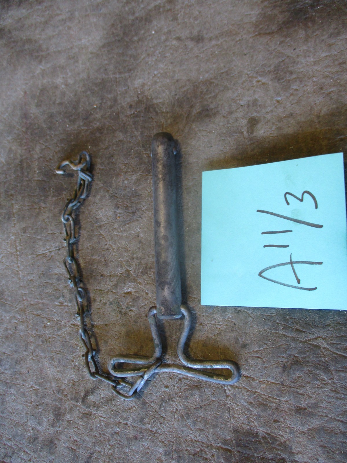 Used Pin w/Chain for M23 Cradle, 4.25"x1/2"