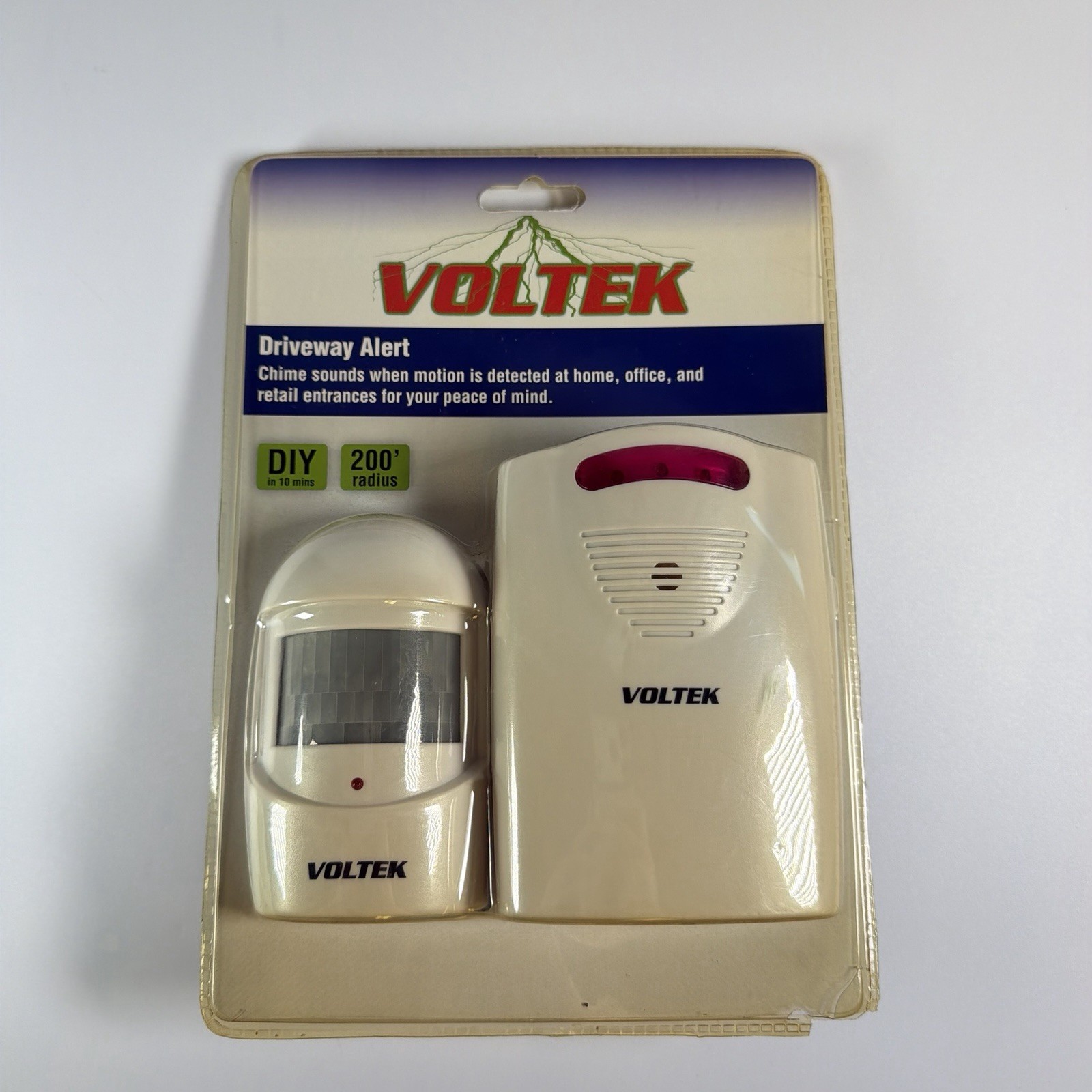 Voltek Wireless Driveway Alert Kit Motion Activated Sensor 200ft Range