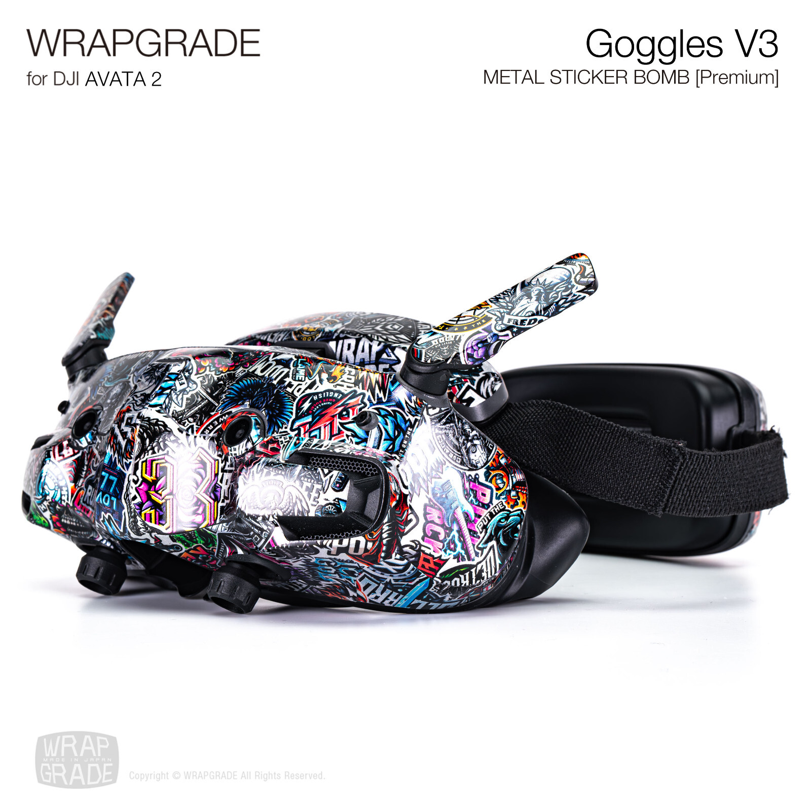 WRAPGRADE Skin Wrap for DJI Goggles 3 Decal Drone Accessory