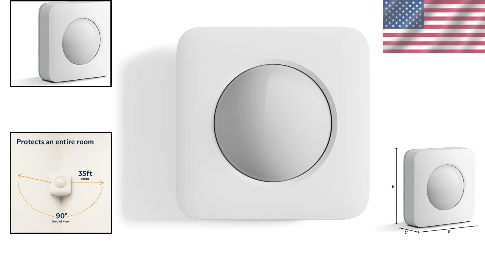 Advanced Motion Detection Sensor - 90-Degree Wide Coverage for Complete Security