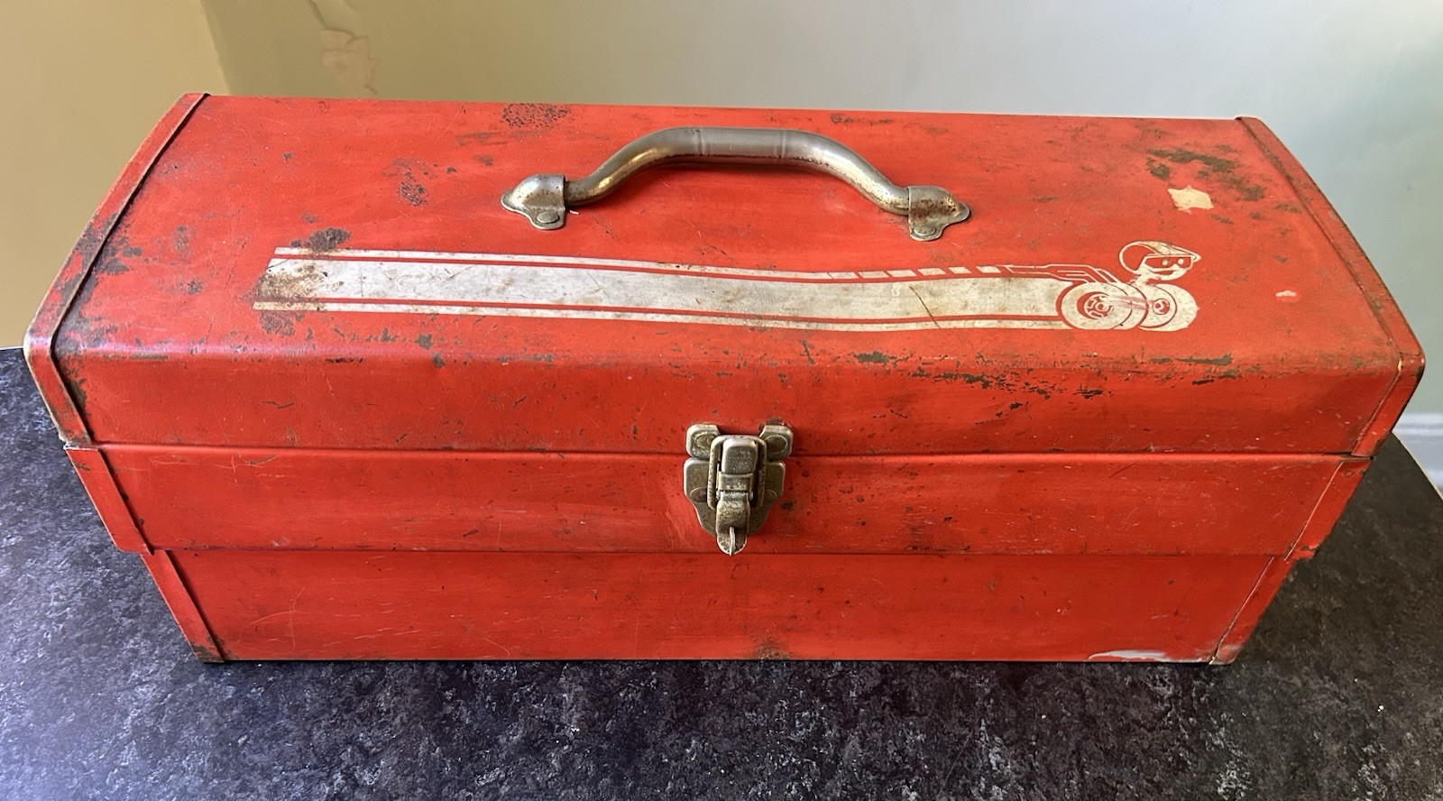 Vtg 1970's DODGE MOPAR Hemi Scat Pack Super Bee Bumblebee Red Toolbox