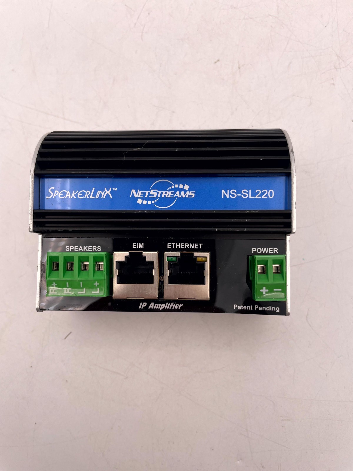 NetStreams SpeakerLinX NS-SL220 Room Controller Amplifier EIM & Ethernet Ports