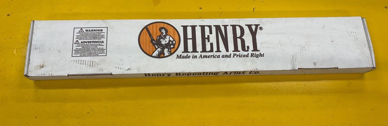 Henry Lever Action 22 magnum Rifle  Cardboard Gun Box Model H004M