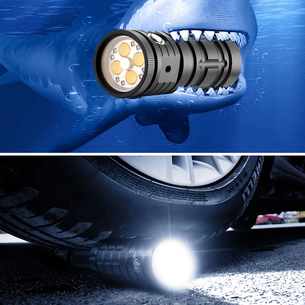 500000LM Diving Flashlight Led Underwater Camera Diving Photography Lighting