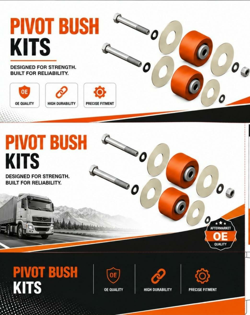 HENDRICKSON AAPEX PIVOT BUSHING KIT 1 AXLE HKA 180 AANT 23K S-26321 S-23320