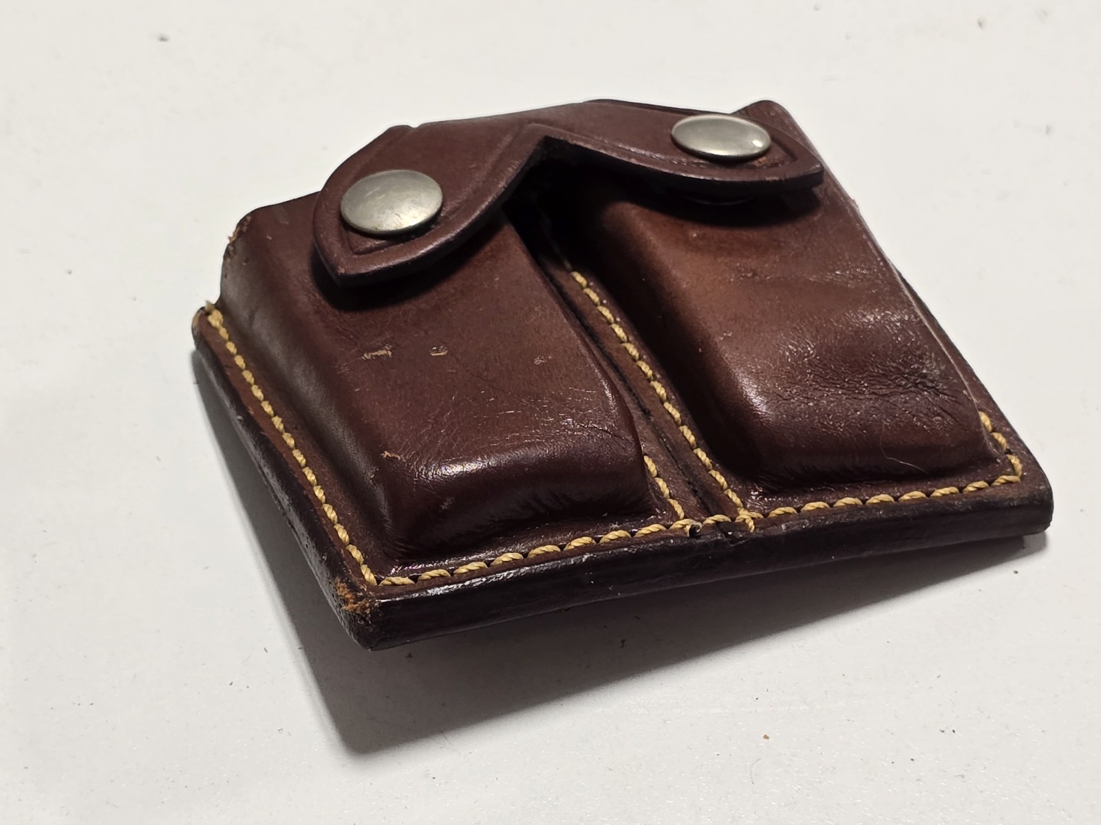 Smith & Wesson Double Magazine Ammunition Leather Pouch Case 134