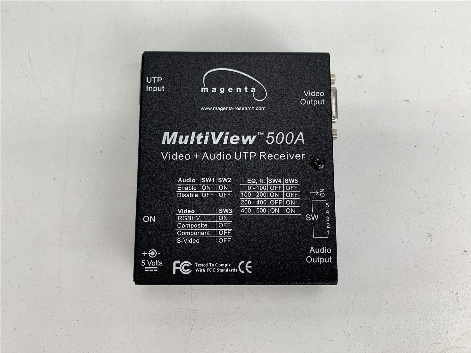 Magenta Multiview 500A Video + Audio UTP Receiver 400R3540-01
