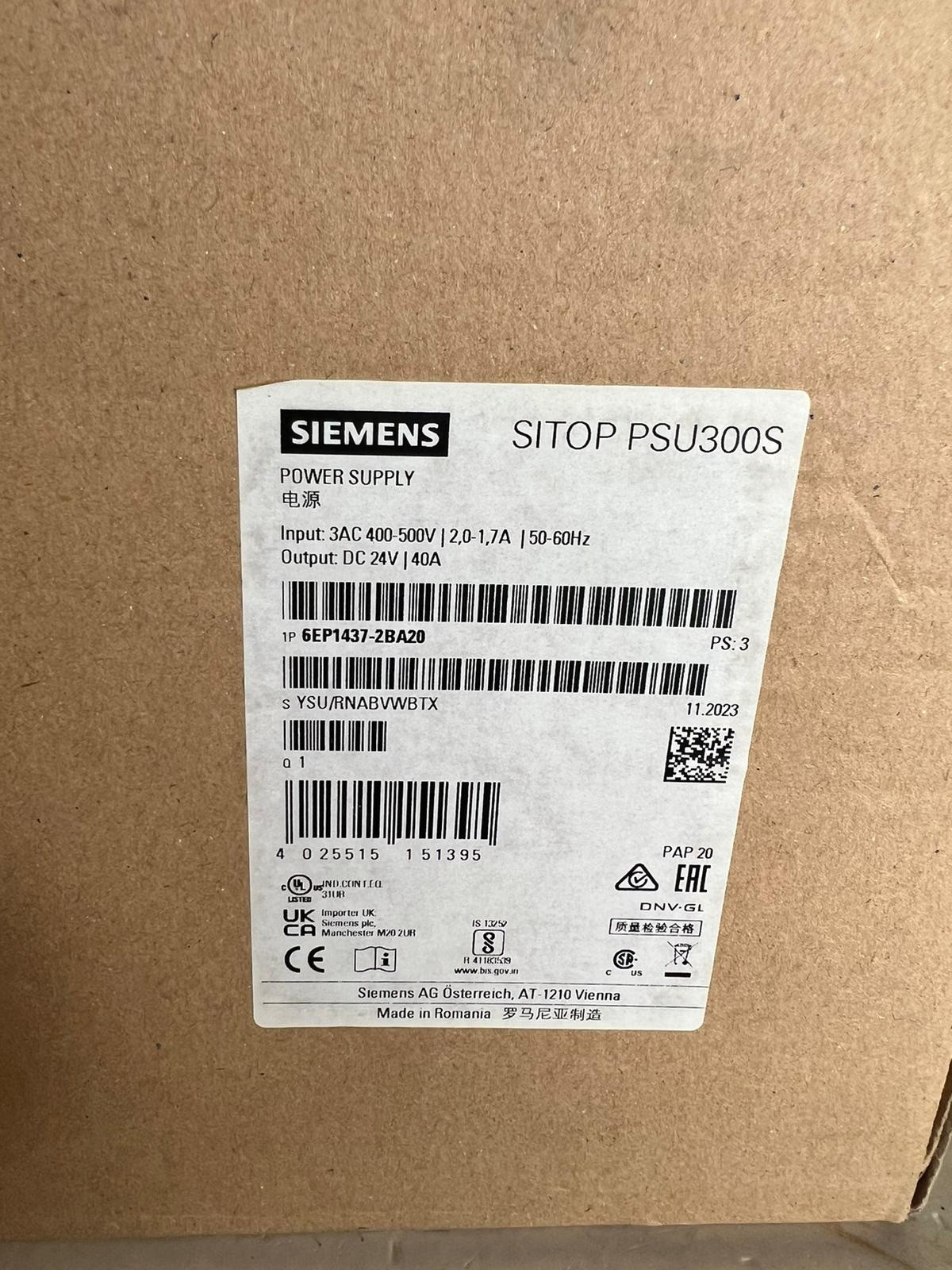 Siemens 6EP1437-2BA20 Processors Control New in box