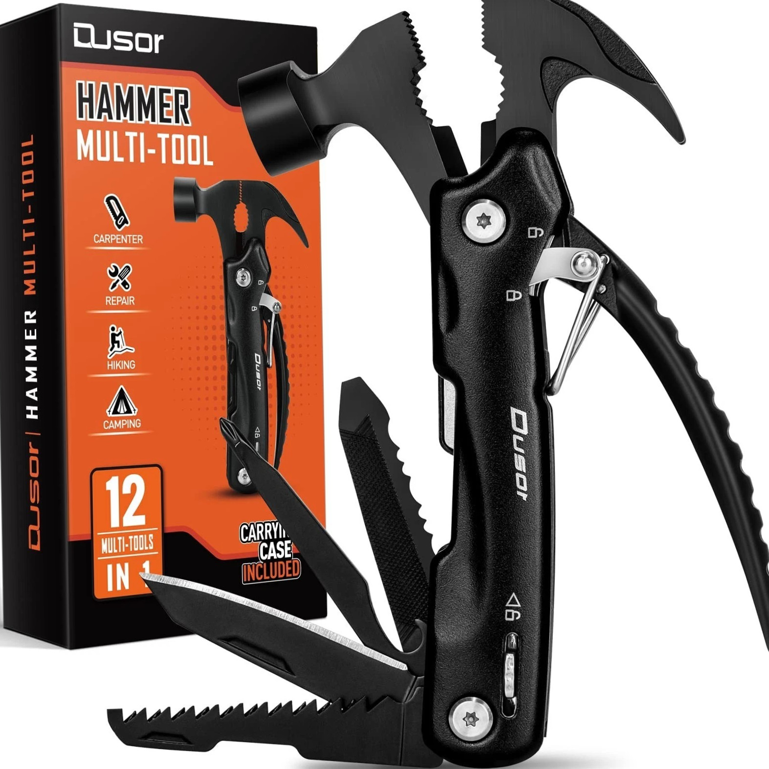 DUSOR 12 IN 1 TOOL HAMMER MULTI-TOOL 4 MILITARY 4 EVERY MOS JOB HOBBIES BOX RB