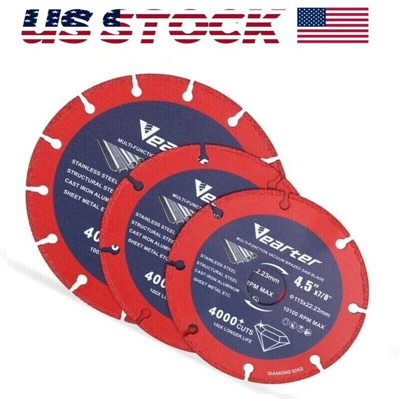 4.5/5/6inch Diamond Coated Saw Blade Rotary Wheel Citter Disc For Marble Metal