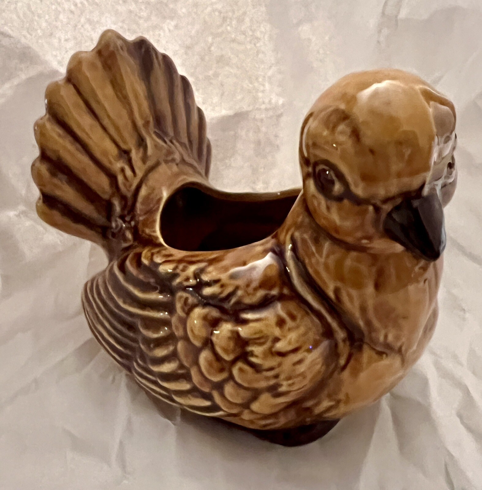 Vintage 1950’s Mid Century Modern Ardco Japan Brown Bird Planter/Container