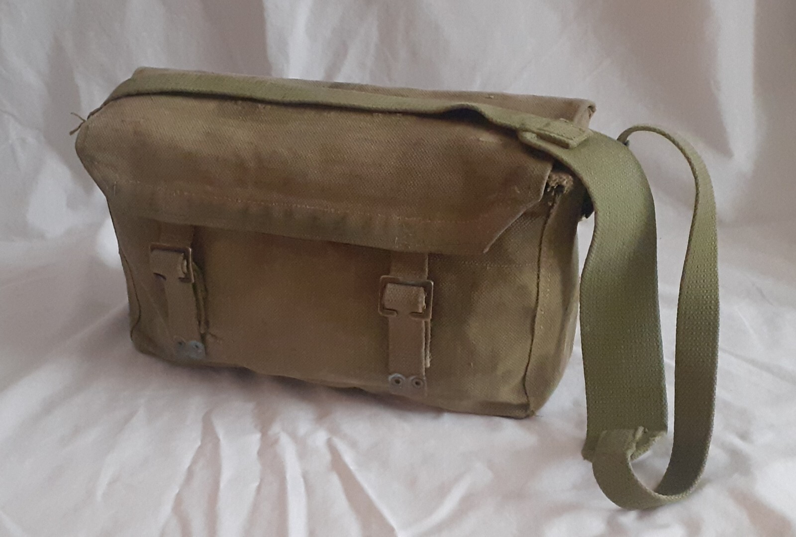Vintage Satchel - Greek Military - 1950's - Travel/Students/Adventure - Rugged!