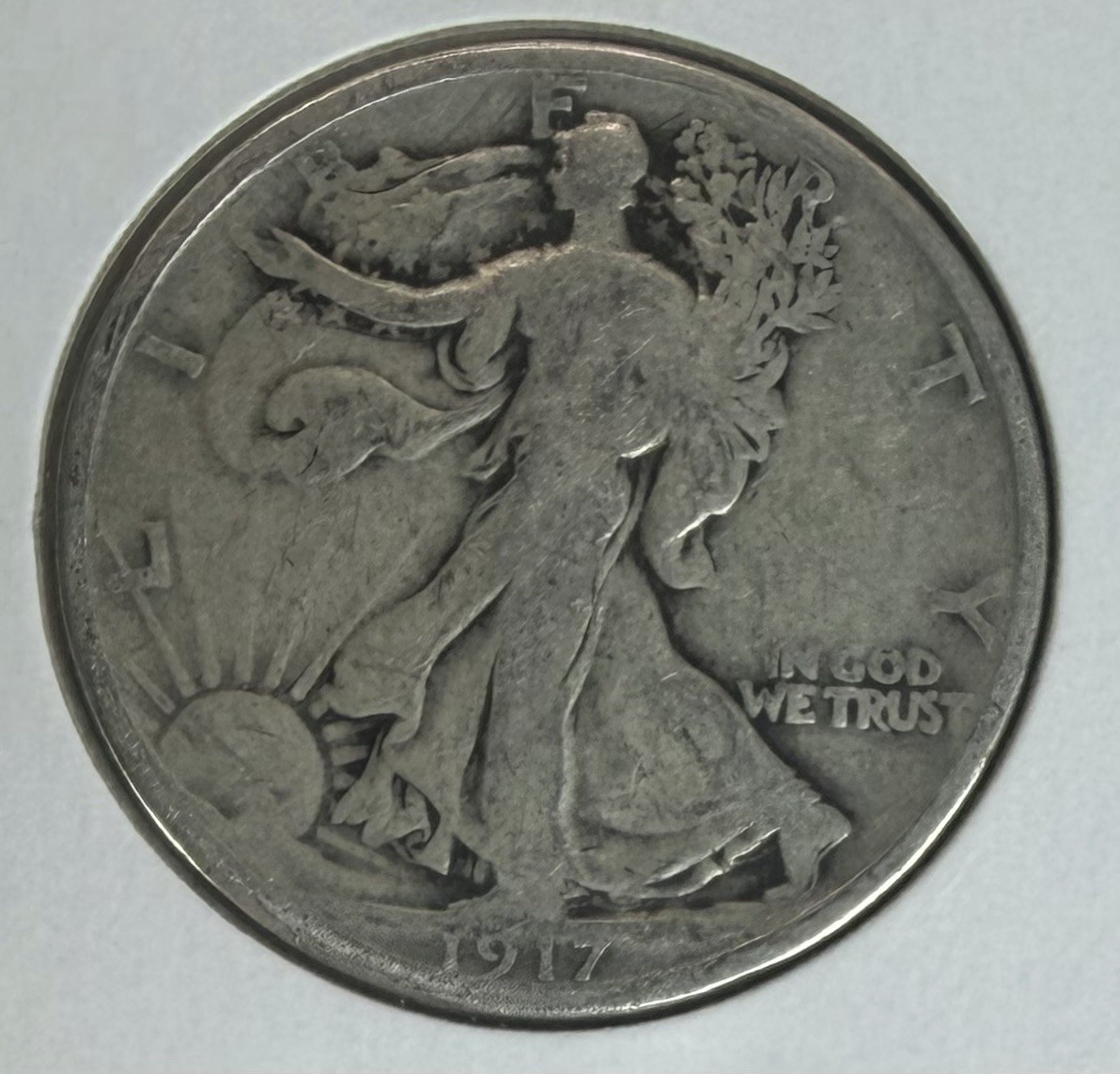 1917-P 50c Walking Liberty Half Dollar - Free Shipping USA