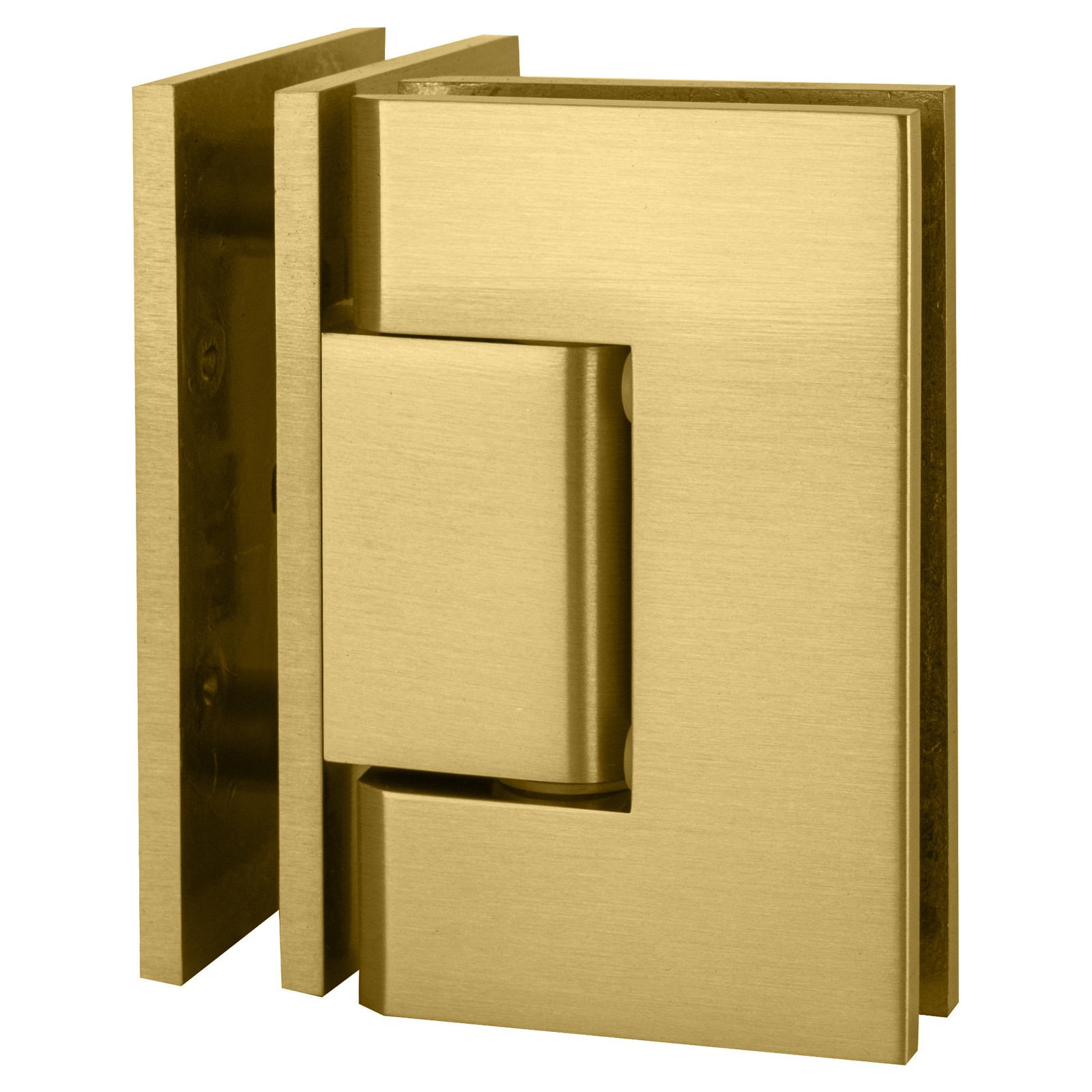 CRL Satin Brass Geneva 90 Degree Glass to Glass Shower Door Hinge