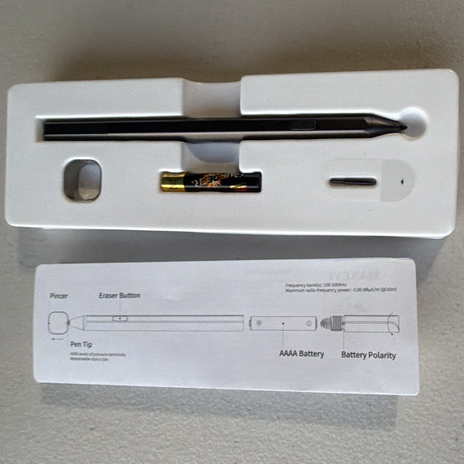Active Stylus Pencil Pen Black w/ AAAA Battery,