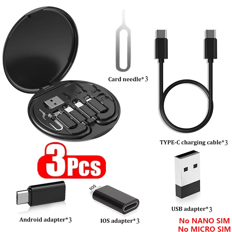 60W USB C Cable Kit Multi Adapter Set Type C Micro USB Lightning
