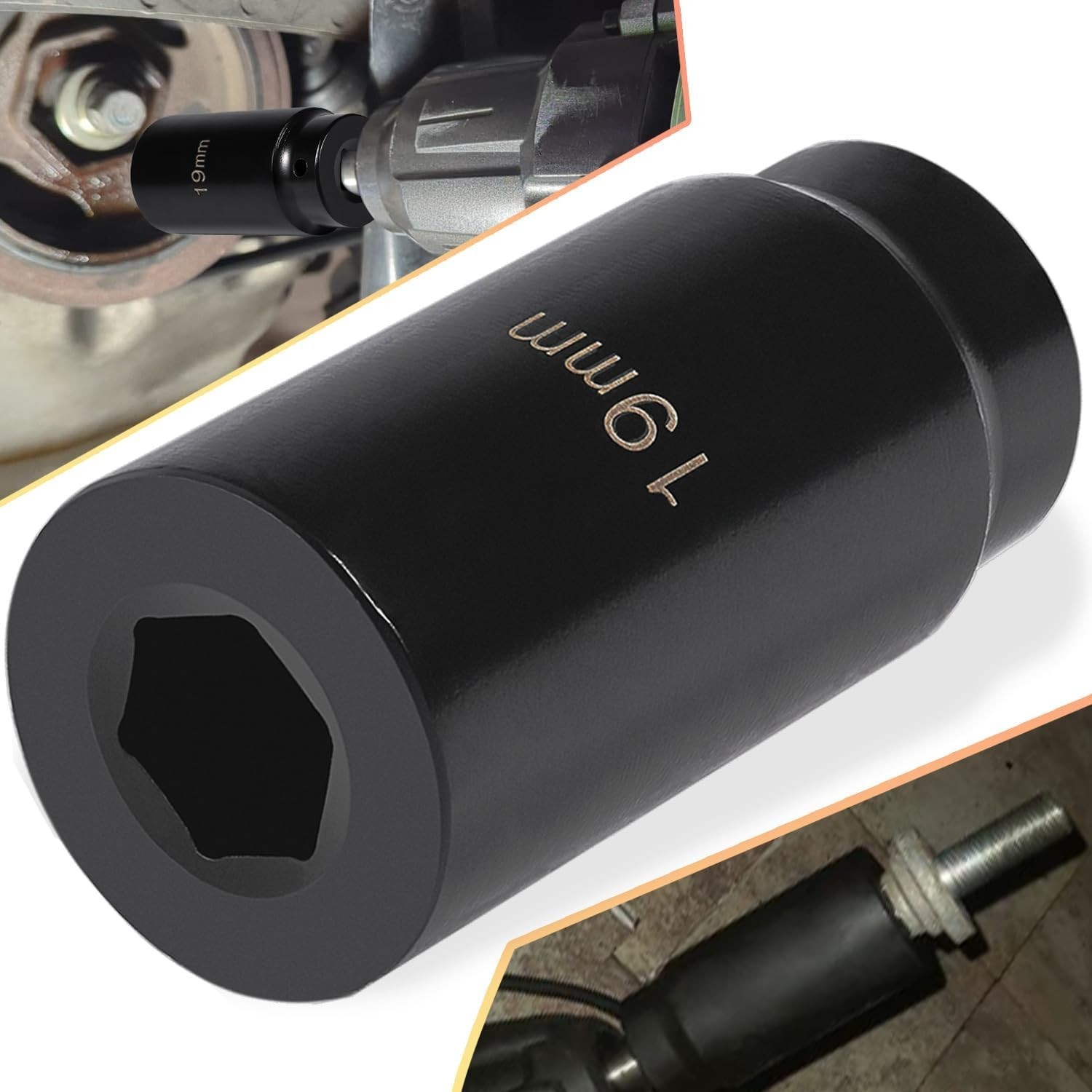 For Honda 19mm Heavy-Duty Harmonic Balancer Socket 77080 | 3X Torque Impact T...