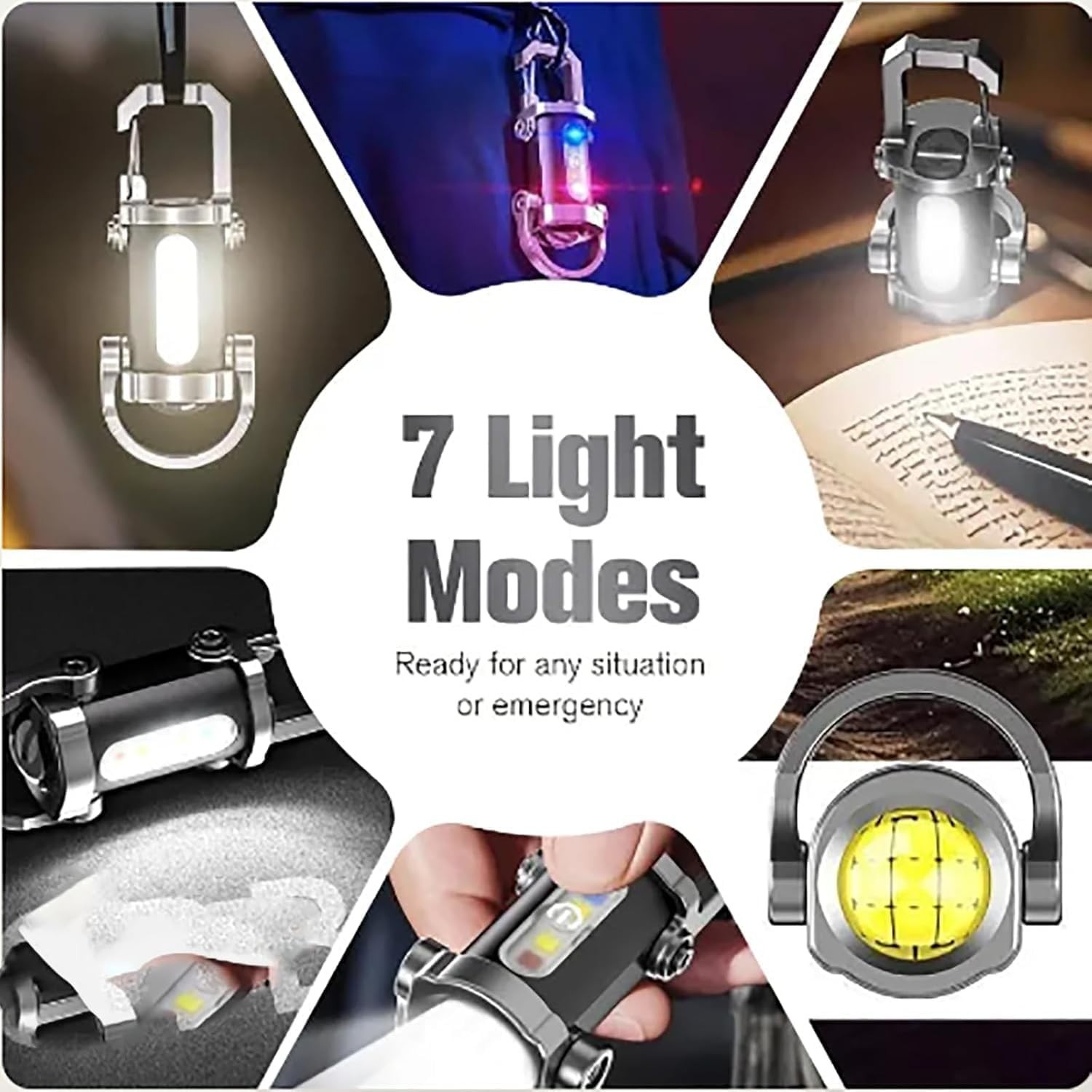 Portable LED Flashlight Rechargeable Pocket Mini Keychain Camping Flashlights US
