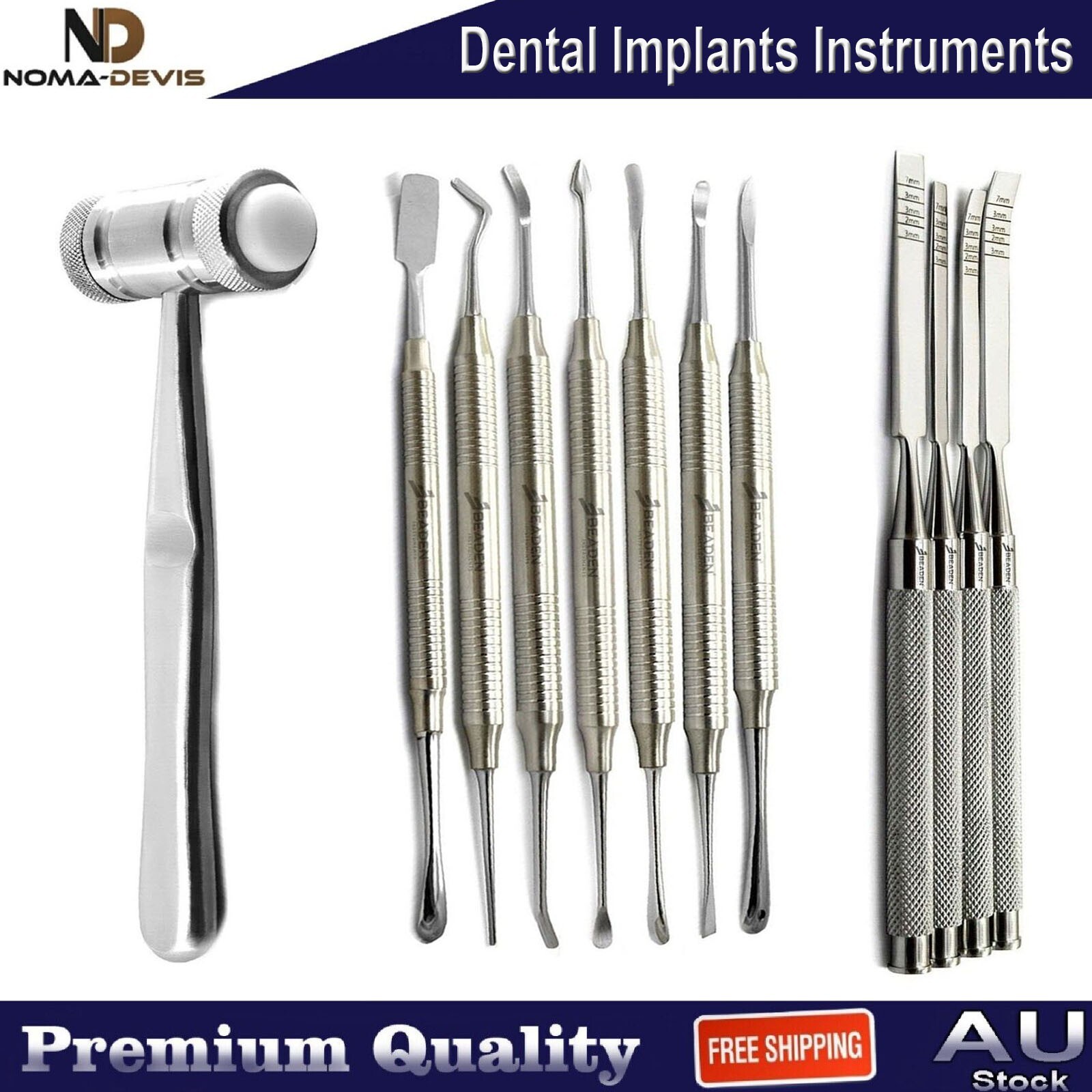 Bone Splitting Chisel Sinus Lift Elevators Dental Implant Surgical Mallet Hammer