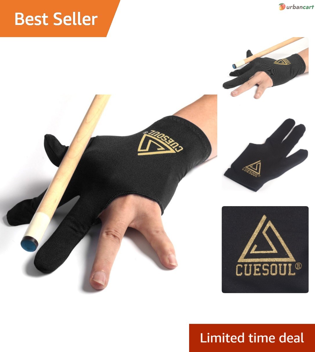10-Pack Billiards Gloves - Breathable & Flexible Adult Fit