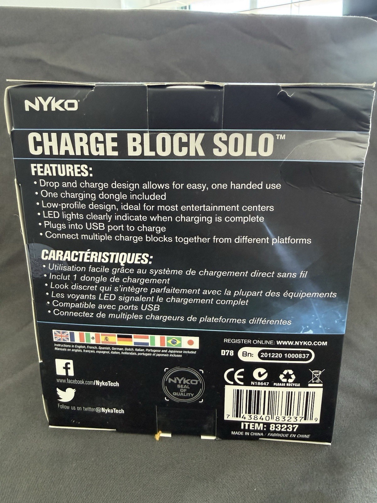 Nyko Charge Block Solo Controller Charging Dock for PlayStation 4 PS4