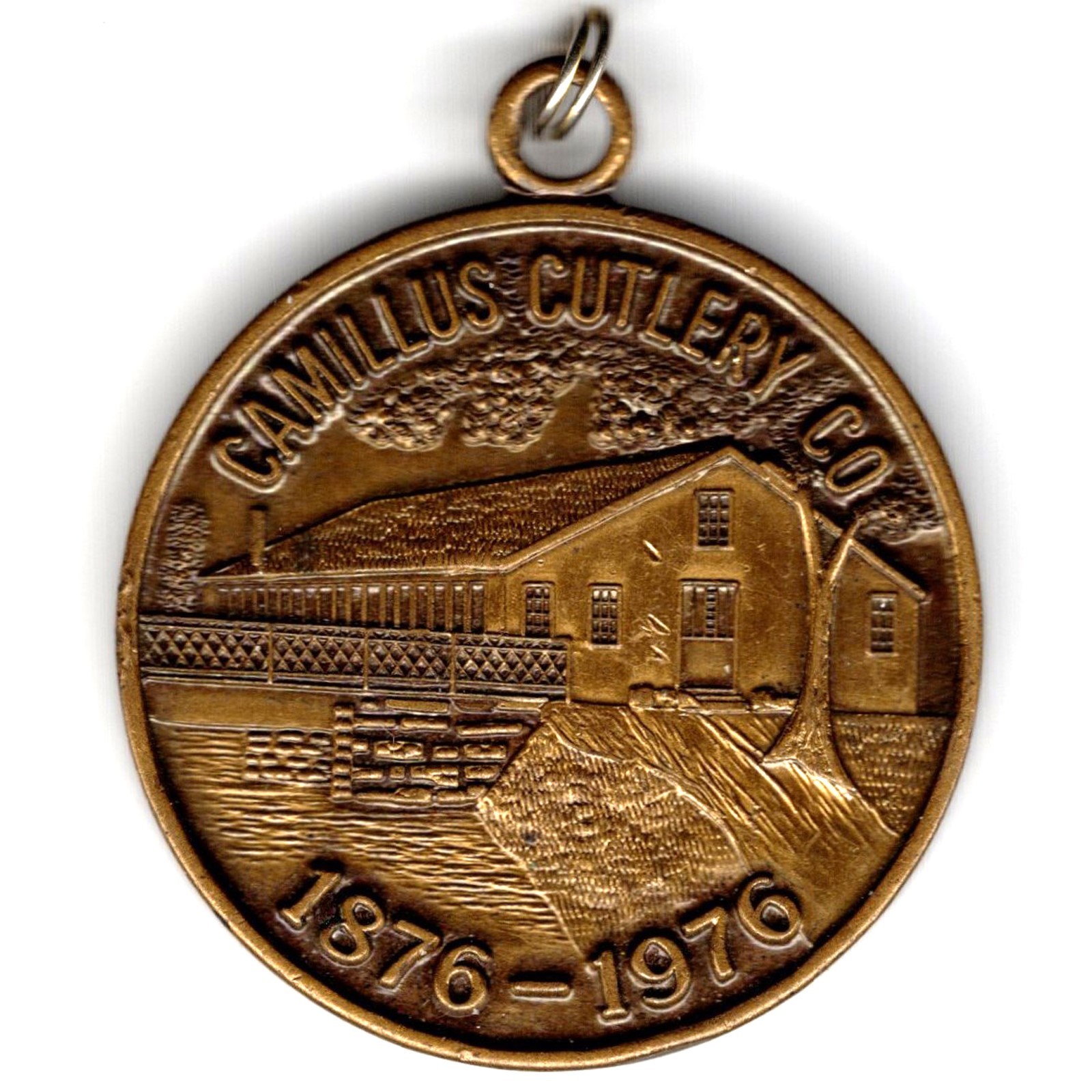 Camillus Cutlery Co 1876-1976 Centennial US Bicentennial 1776-1976 Medal Fob