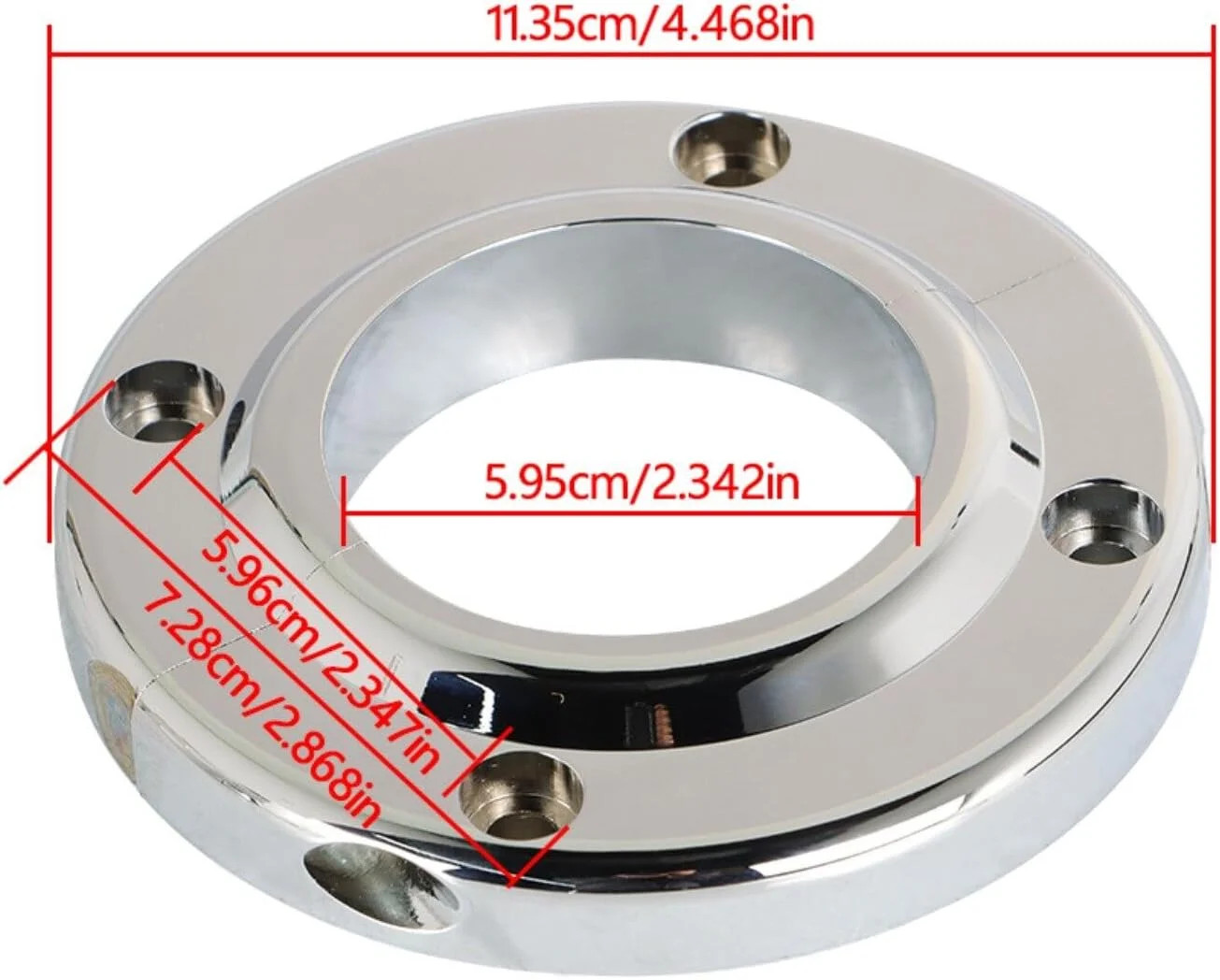 LABLT Chrome Steering Column Floor Mount Replacement for 2 Columns Swivel SBC BB