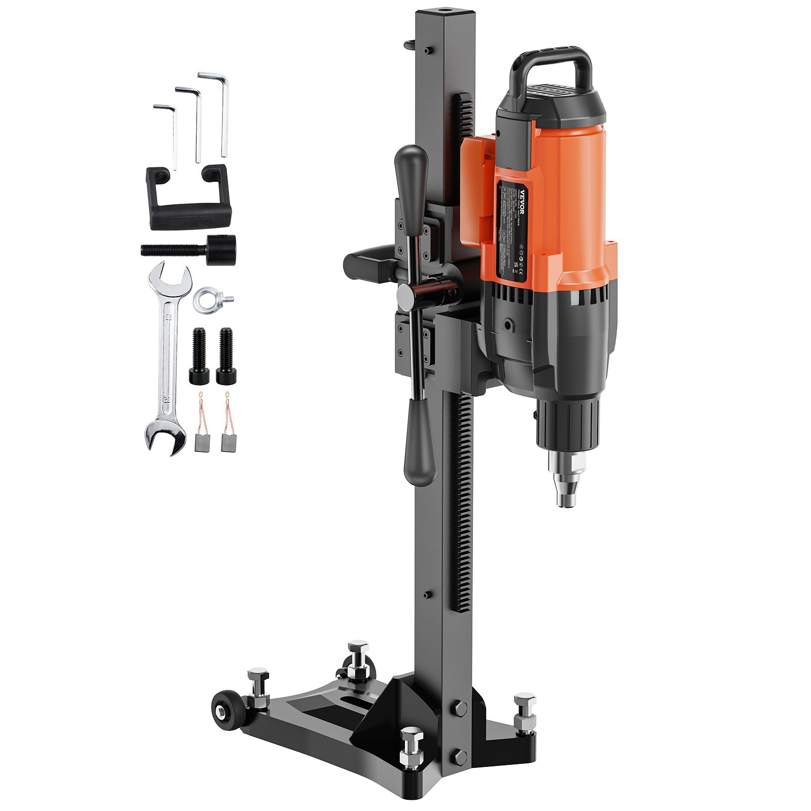 VEVOR Diamond Core Drill Machine Concrete Core Drill Rig Casters 2500W 750RPM