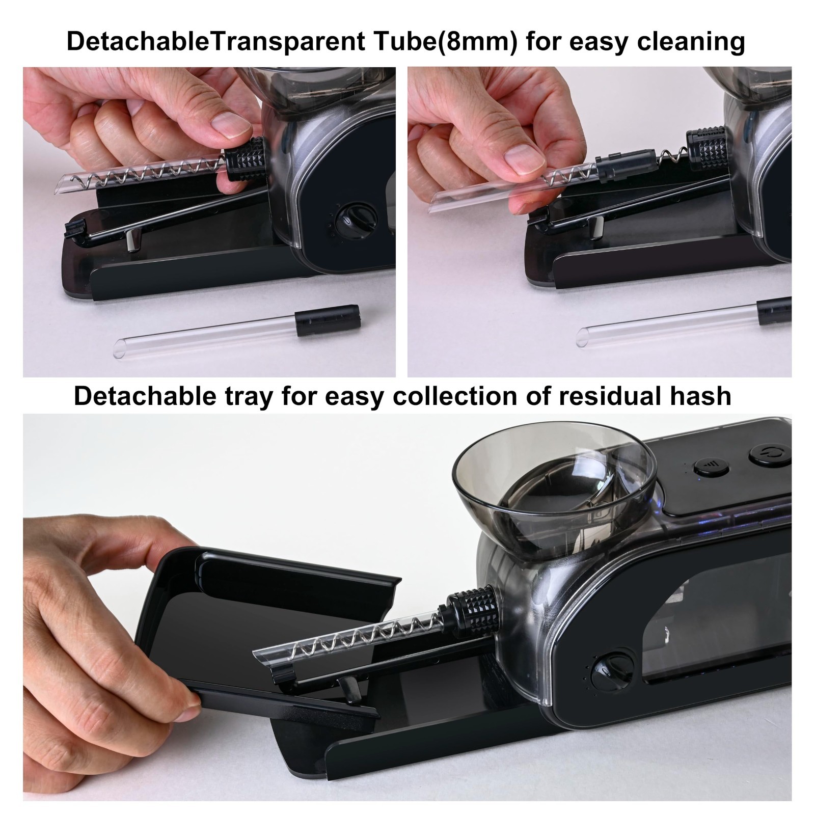 Electric Cone Rolling Machine Set with Manual Grinder, LED Light, Portable Tobac