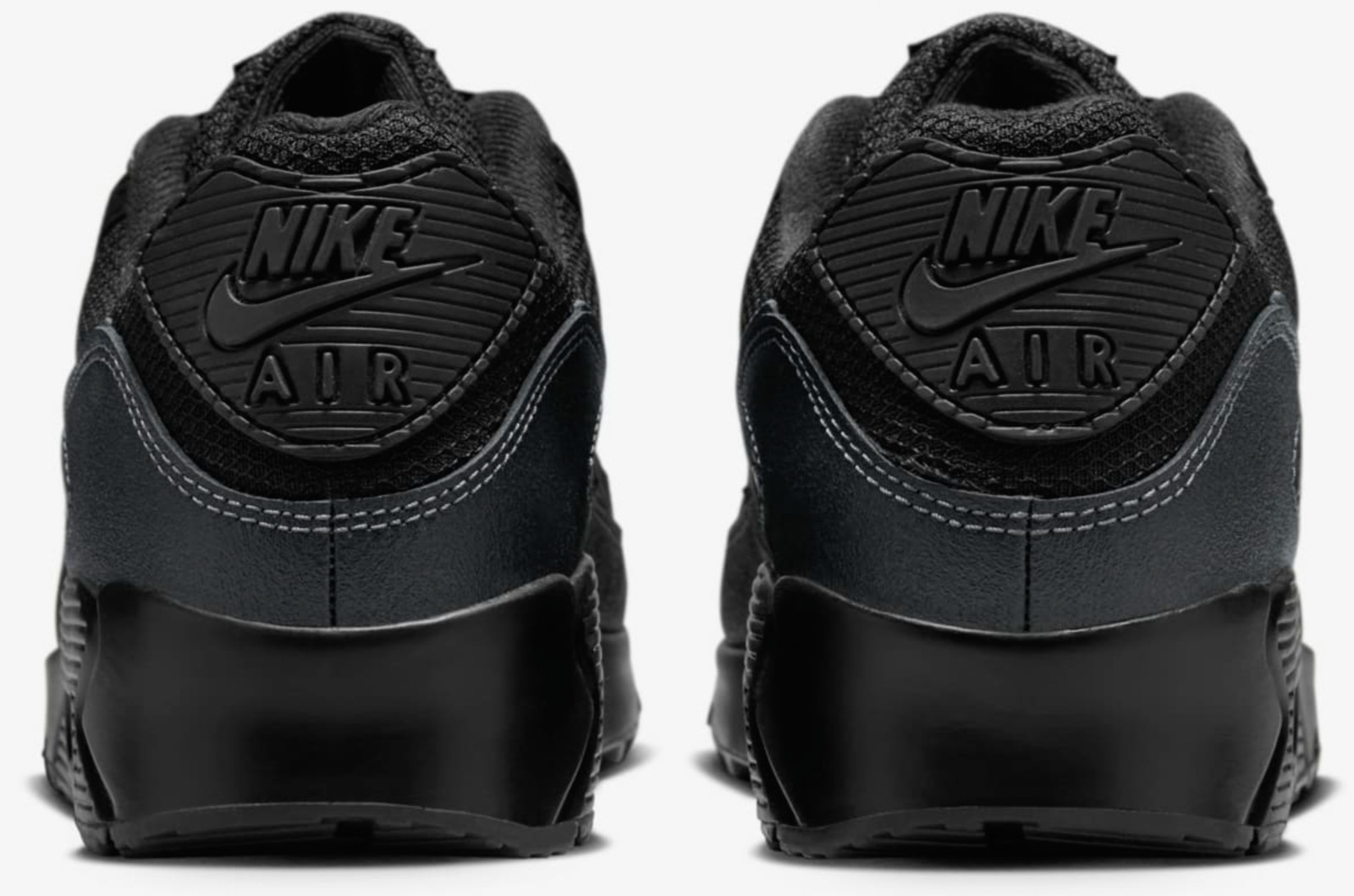 New NIKE Air Max 90 Reflective Men's Athletic Sneakers triple black all sizes