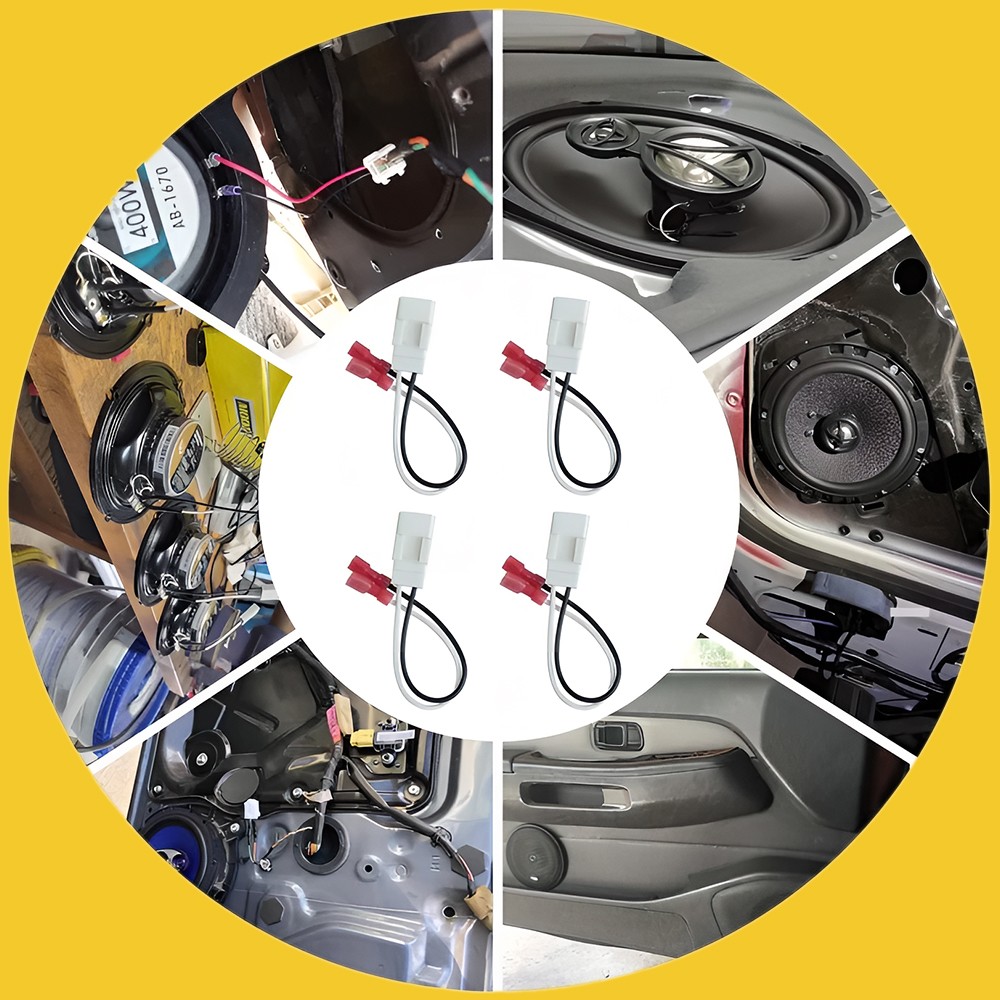 4X Car Door Speaker Wire Harness Connector Adapter for Jeep Dodge Chrysler EPX