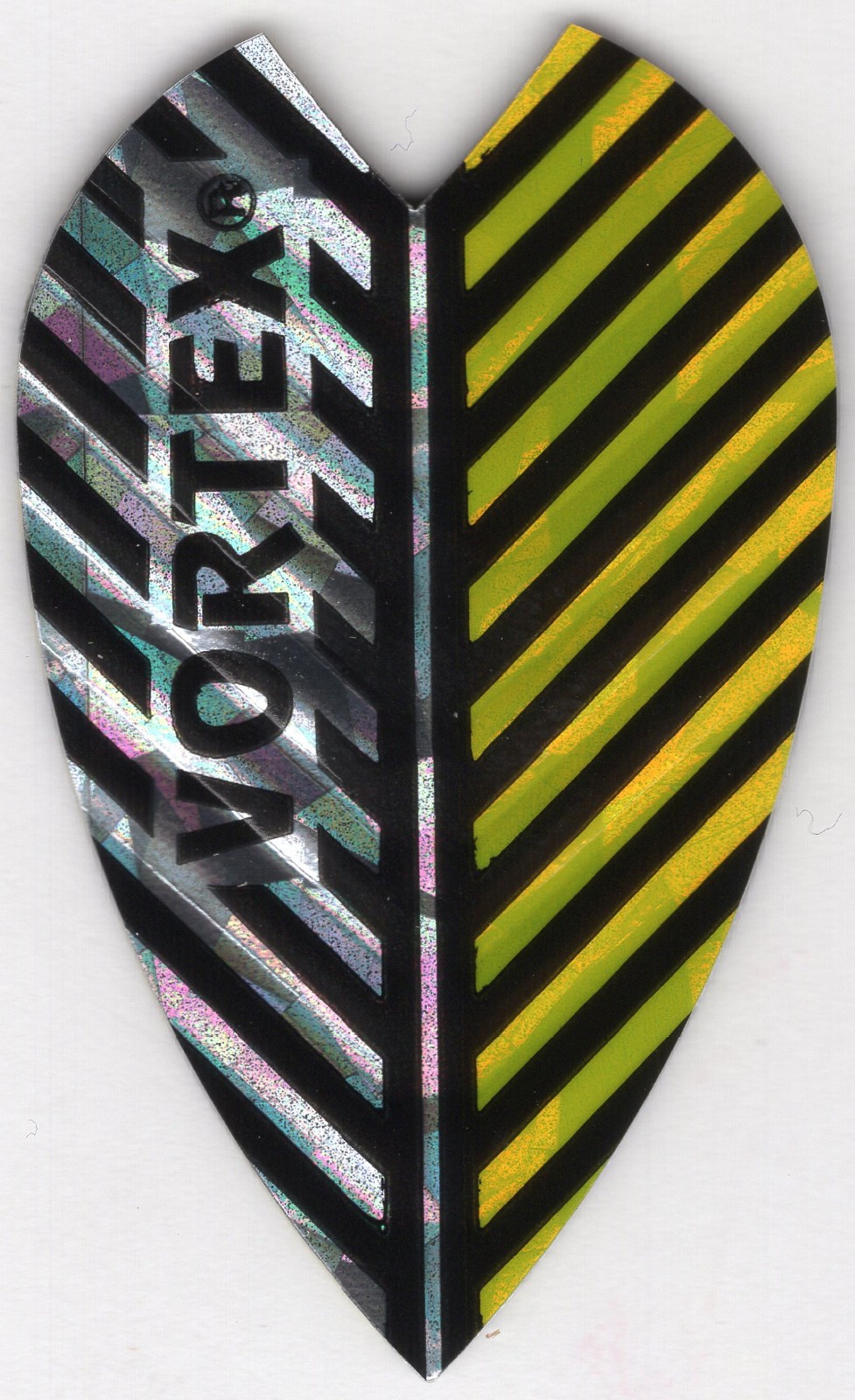 Yellow, Silver and Black VORTEX Dart Flights: 3 per set