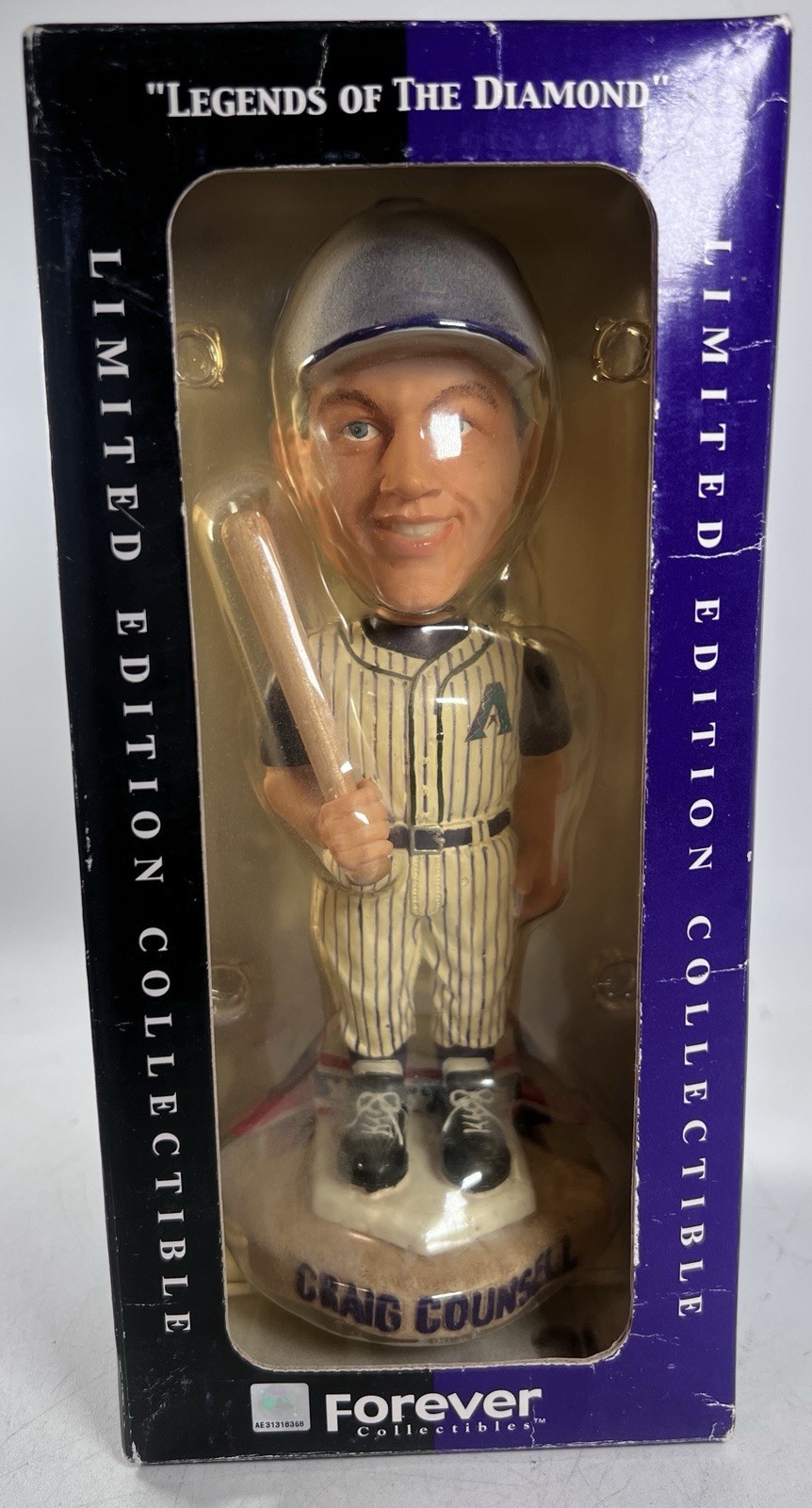Craig Counsell Bobblehead Arizona Diamondbacks Forever Collectibles Limited Ed