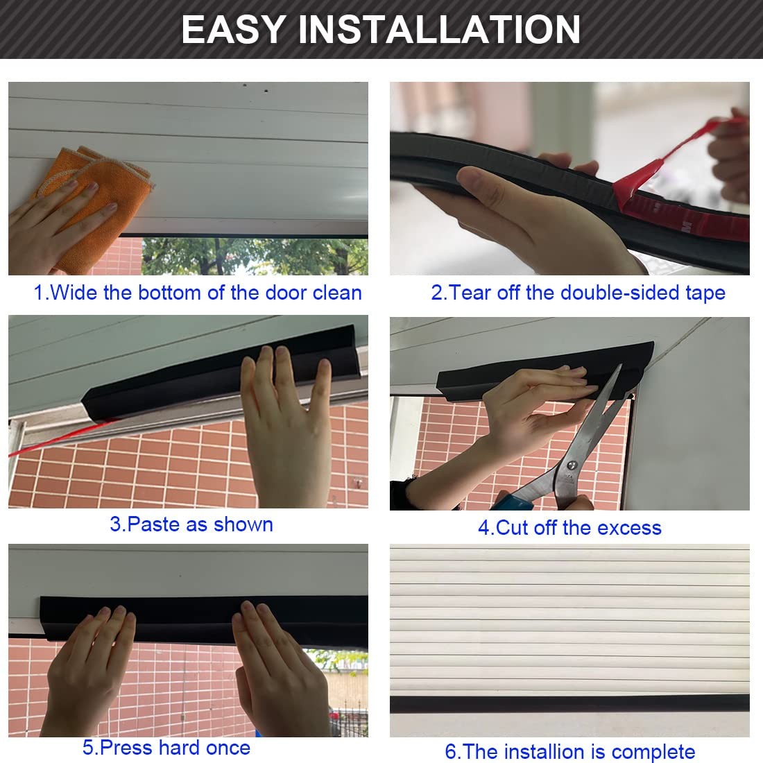 Garage Door Threshold Seals Bottom Rubber weatherproof Replacement