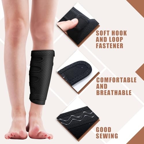 2 Pcs Lymphedema Compression Wraps Calf Adjustable Brace 5 2XL Beige, Black