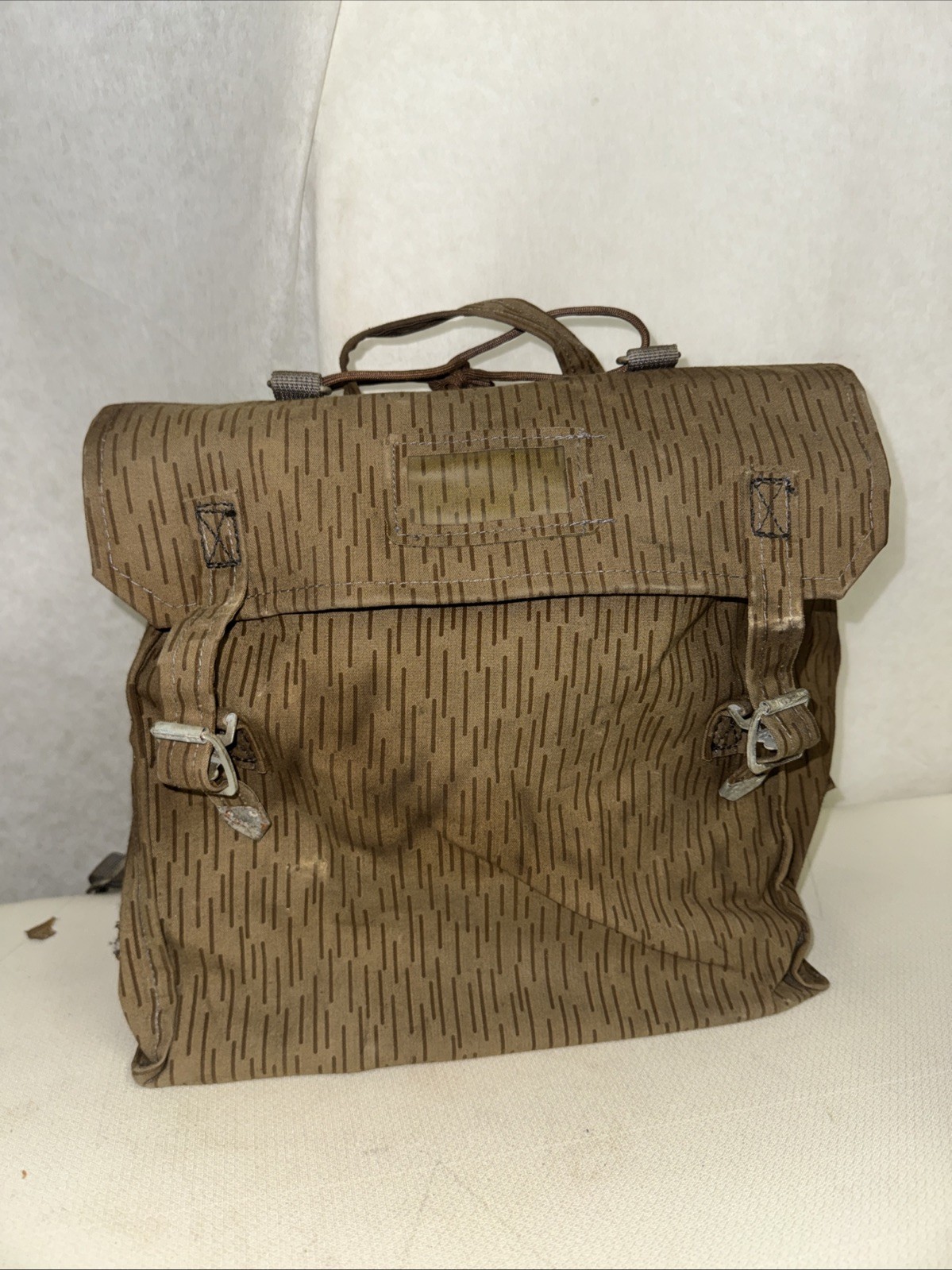 VTG COLD WAR ERA EAST GERMAN COMBAT RUCKSACK BACKPACK MILITARY RAIN CAMO