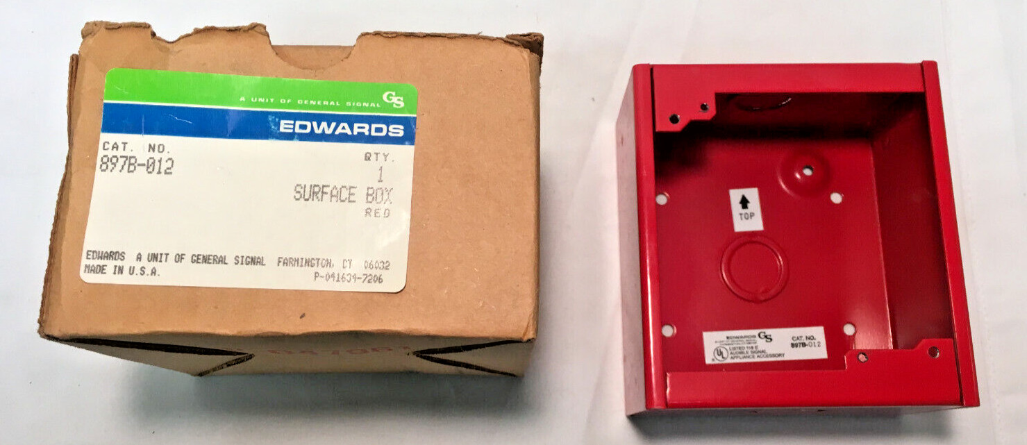 Edwards 897B-012 Surface Box Red