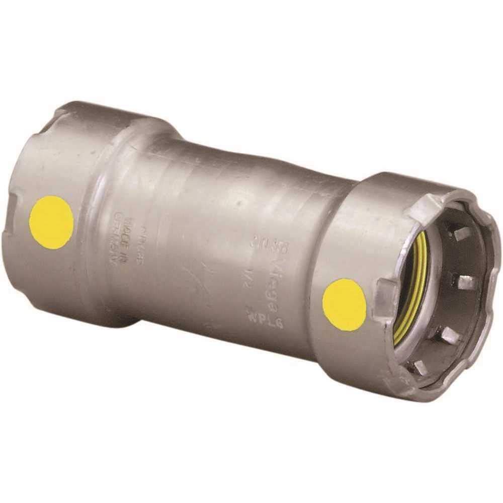 Viega 3/4" Press Coupling in Carbon Steel, Zinc-Nickel Coating - 25036