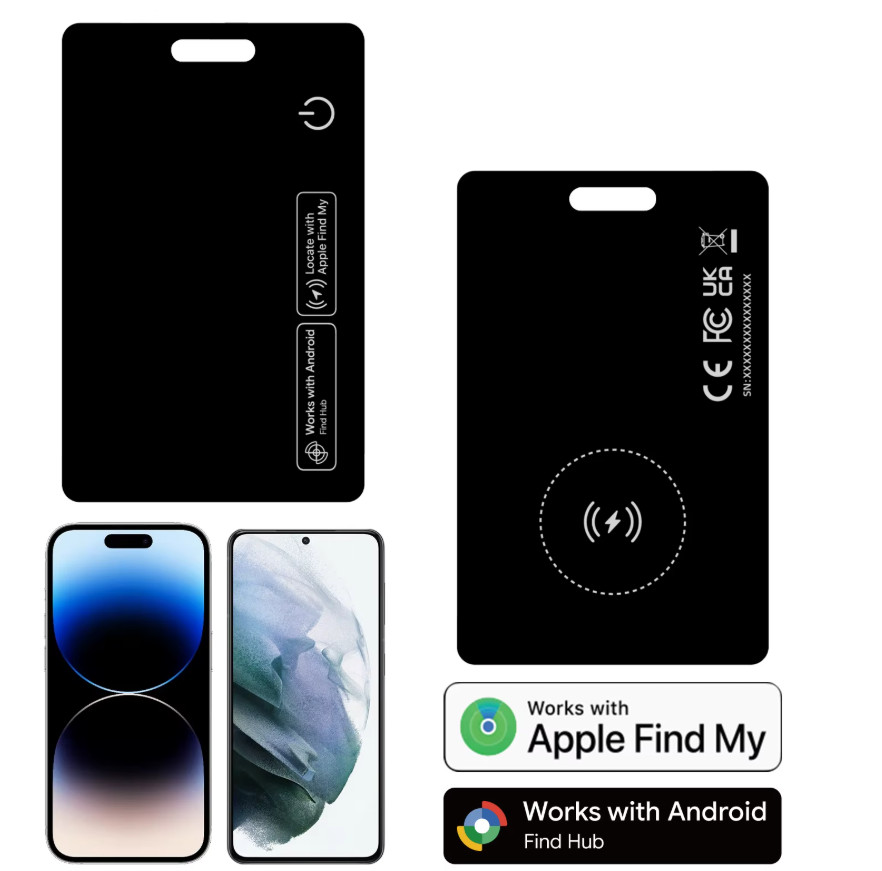 Slim Wallet Tracker Card – Apple Find My & Android Compatible Anti-Lost