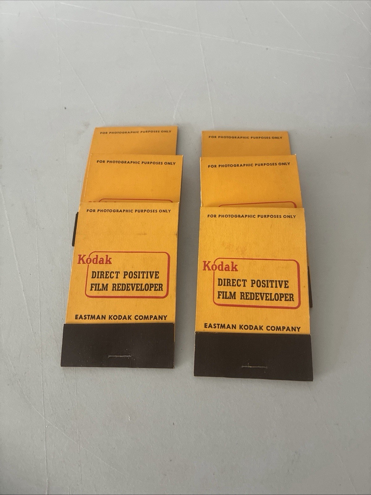 Vintage Kodak Direct Positive Film Red Developer  Lot Of Six Packets ￼