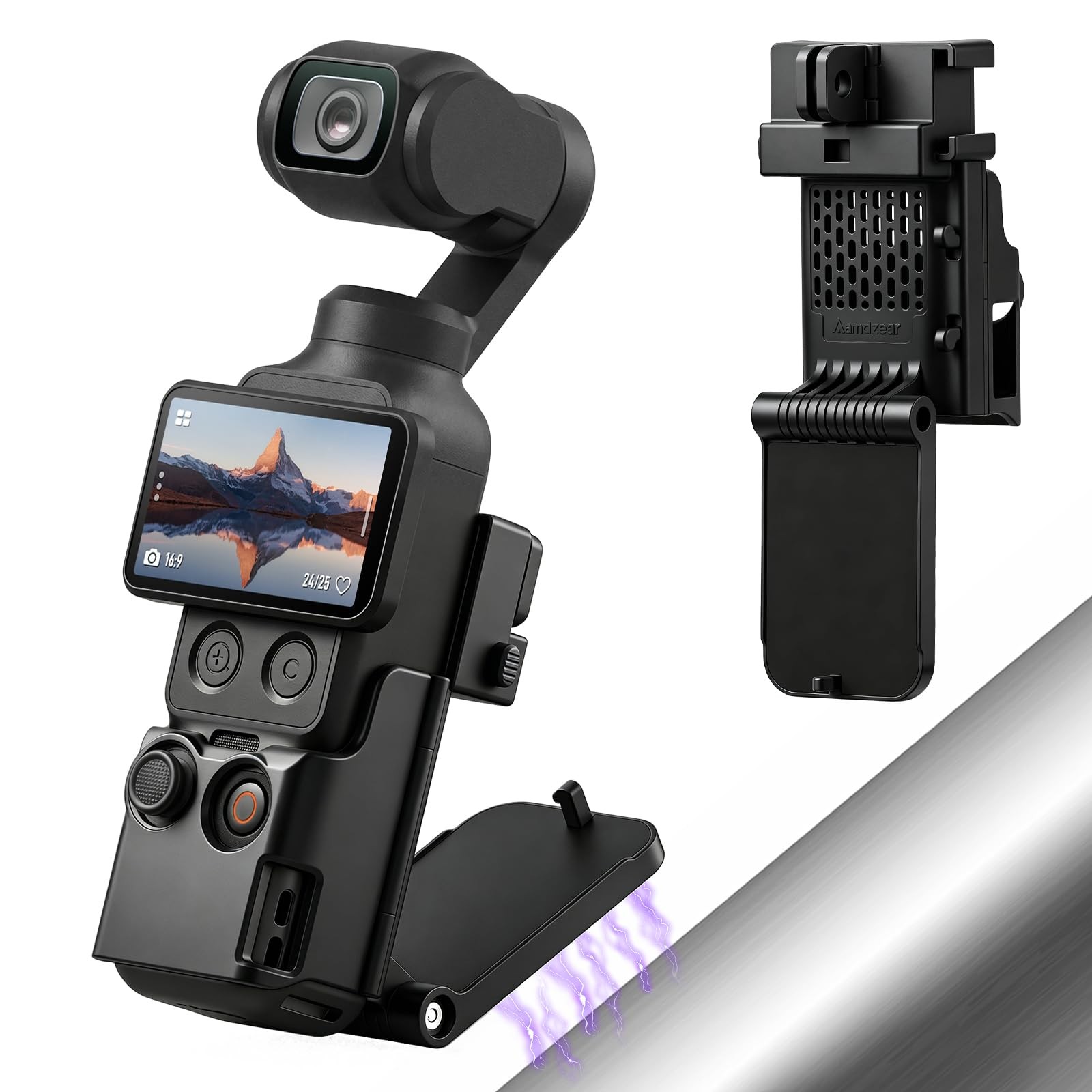 AMAZEAR Magnetic Mount Stand Compatible with DJI Osmo Pocket Black