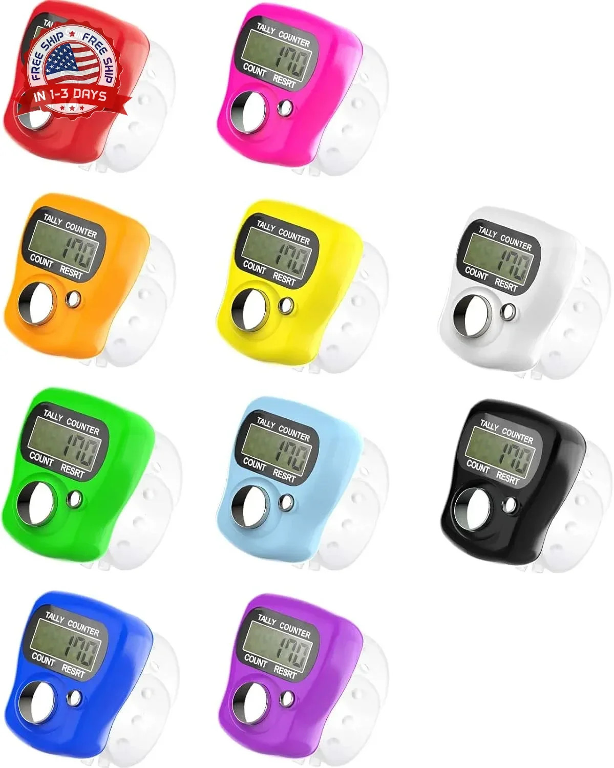KTRIO Electronic Finger Counter, 5-Digit LCD Number Clicker | 5-Digit LCD Displa