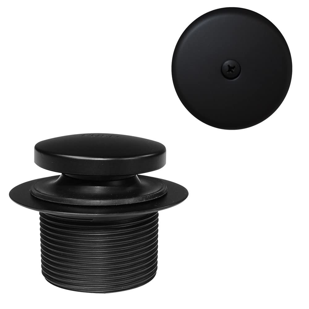 Westbrass Tip-Toe Coarse Thread Tub Trim Set with 1-Hole 1-Pack, Matte Black
