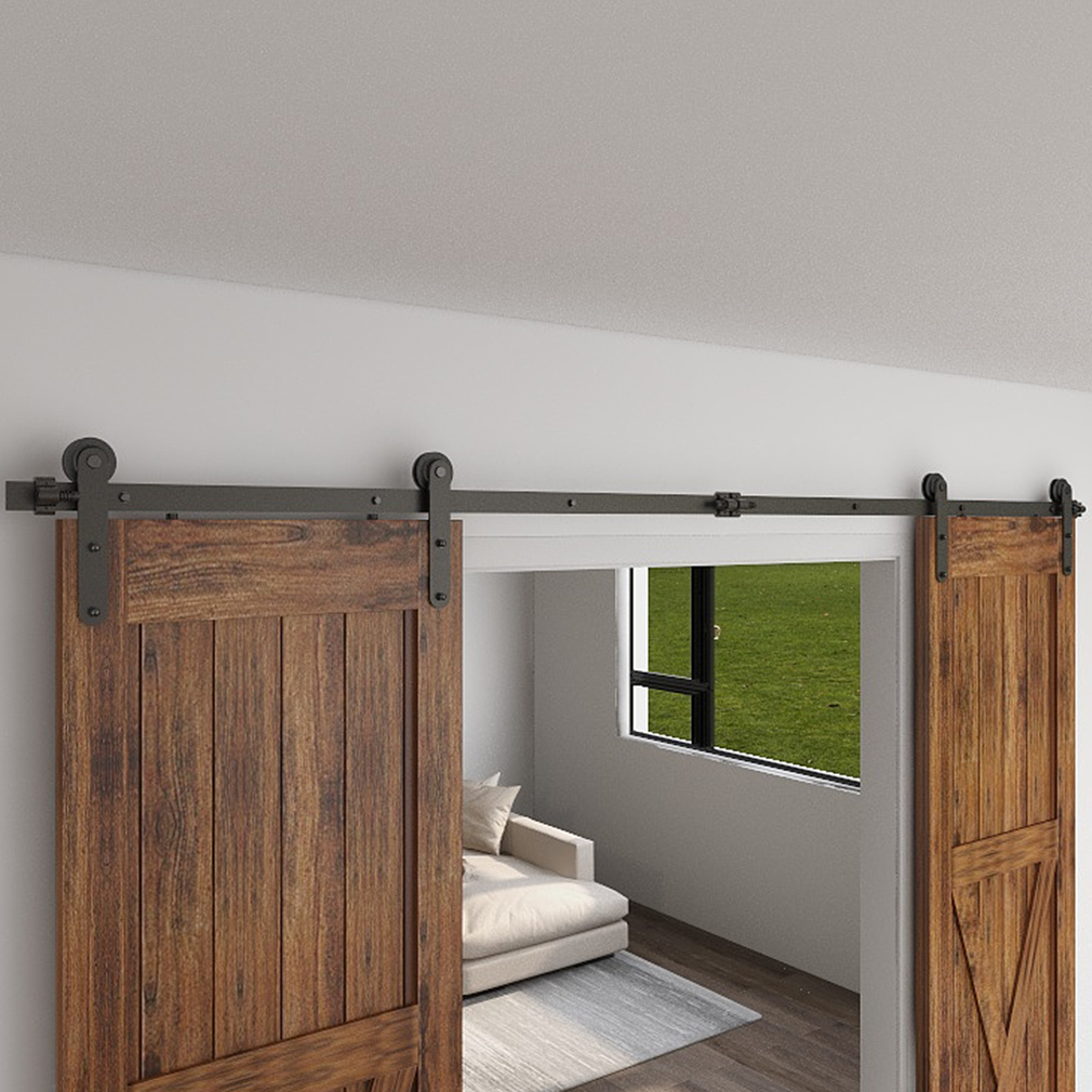 4-20FT Rustic Sliding Barn Wood Door Hardware Track Kit For Single/Double Doors