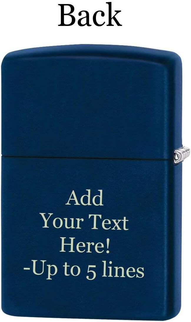 Zippo Lighter- Personalized Message for Dragons Fantasy Fire Navy Matte #Z5103