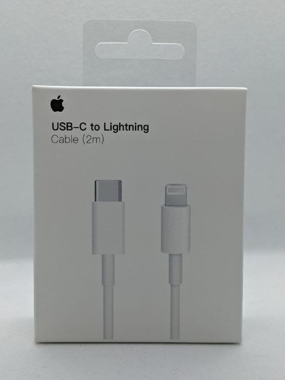 Genuine Apple MKQ42ZM/A USB-C to Lightning 2m/6ft Charging Cable - White