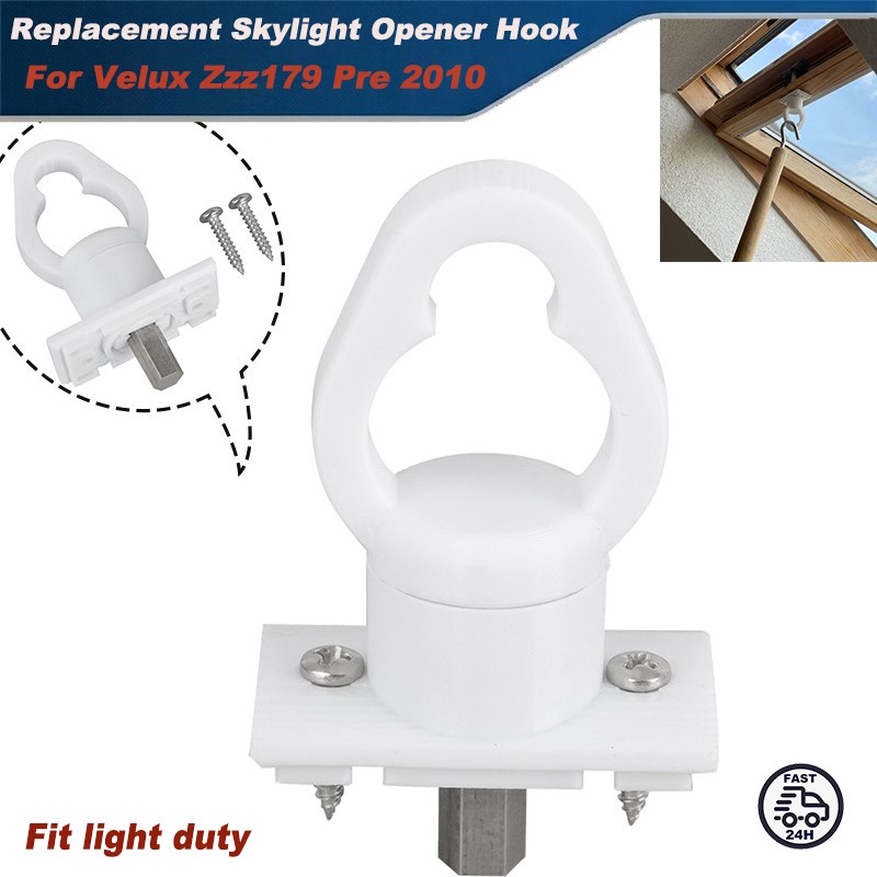 For Pre 2010 Velux Zzz179 Skylights Light Duty Replacement Opener Hook w/ Screws